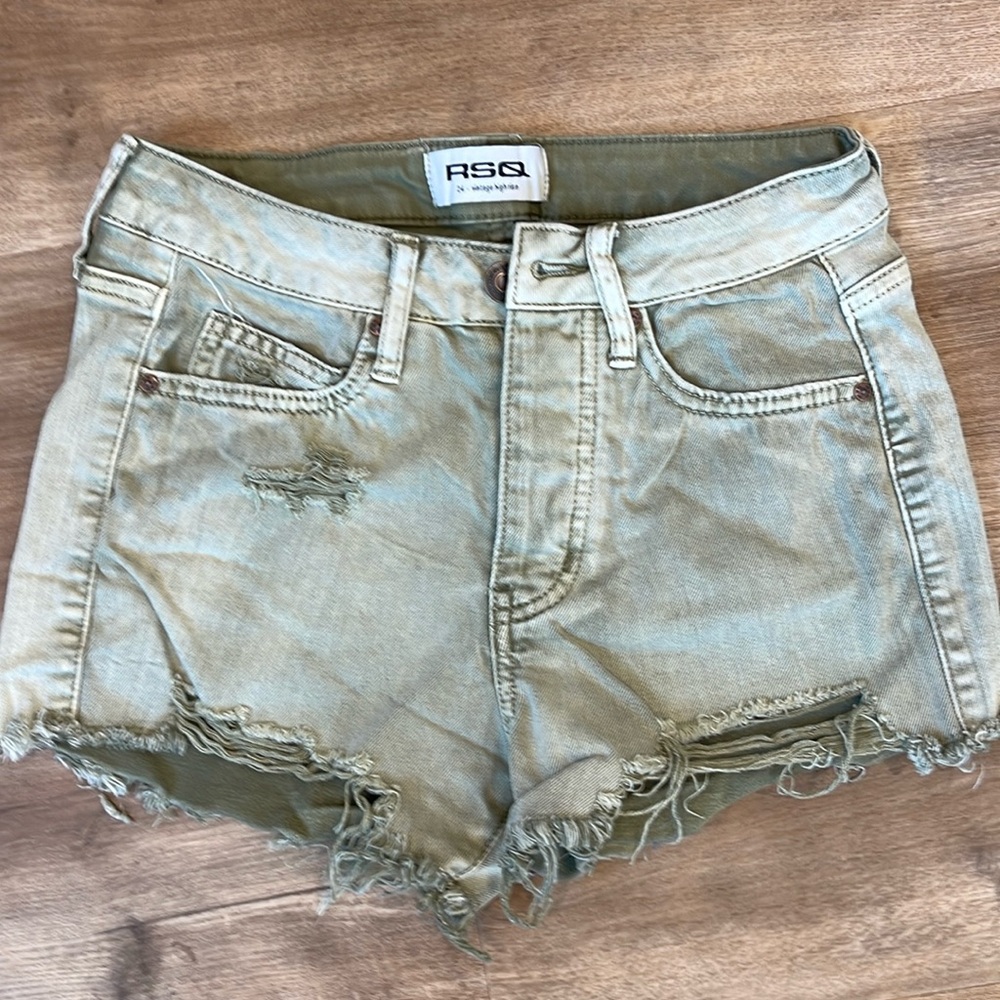 RSQ VINTAGE high rise jean shorts size 24